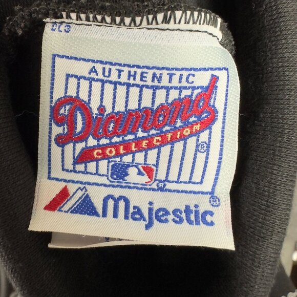 Vtg Majestic Diamond Collection Tampa Bay Devil Rays Shirt XXL Black Turtleneck - Picture 5 of 12